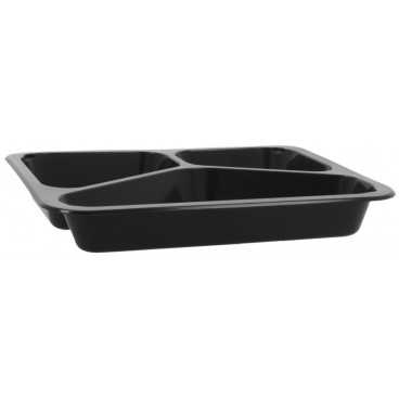 Caserole termosudabile din PP, negre, pentru catering, M2272-30C3, T: 227 x 178 x 30 - 2 mm, 3C