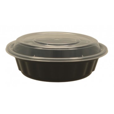 Boluri plastic din PP cu capac in CSB PRIME negru