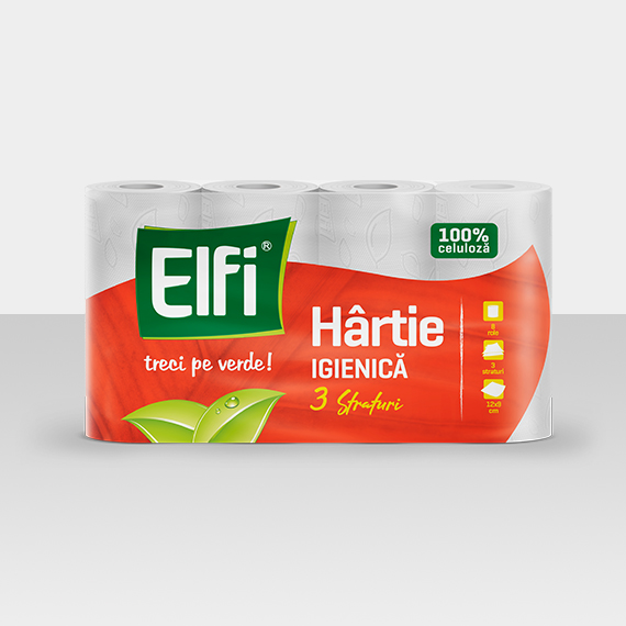 ELFI STANDARD – Hârtie igienică 8 role 3 straturi