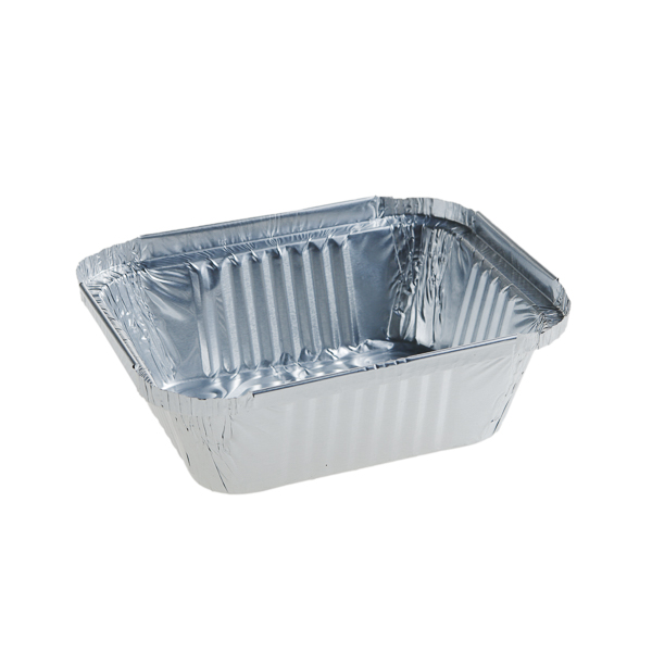 Forme copt dreptunghiulare 528L 130X105 mm/350 cc,aluminiu, argtintiu, 100 buc/set,20 set/bax